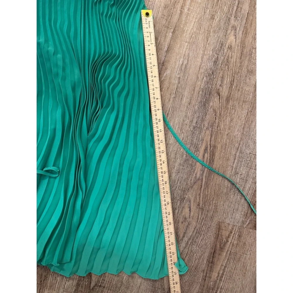 Ted Baker London Green Pleated Midi Dress Size 6 Kentucky‎ Derby Garden - Picture 10 of 11